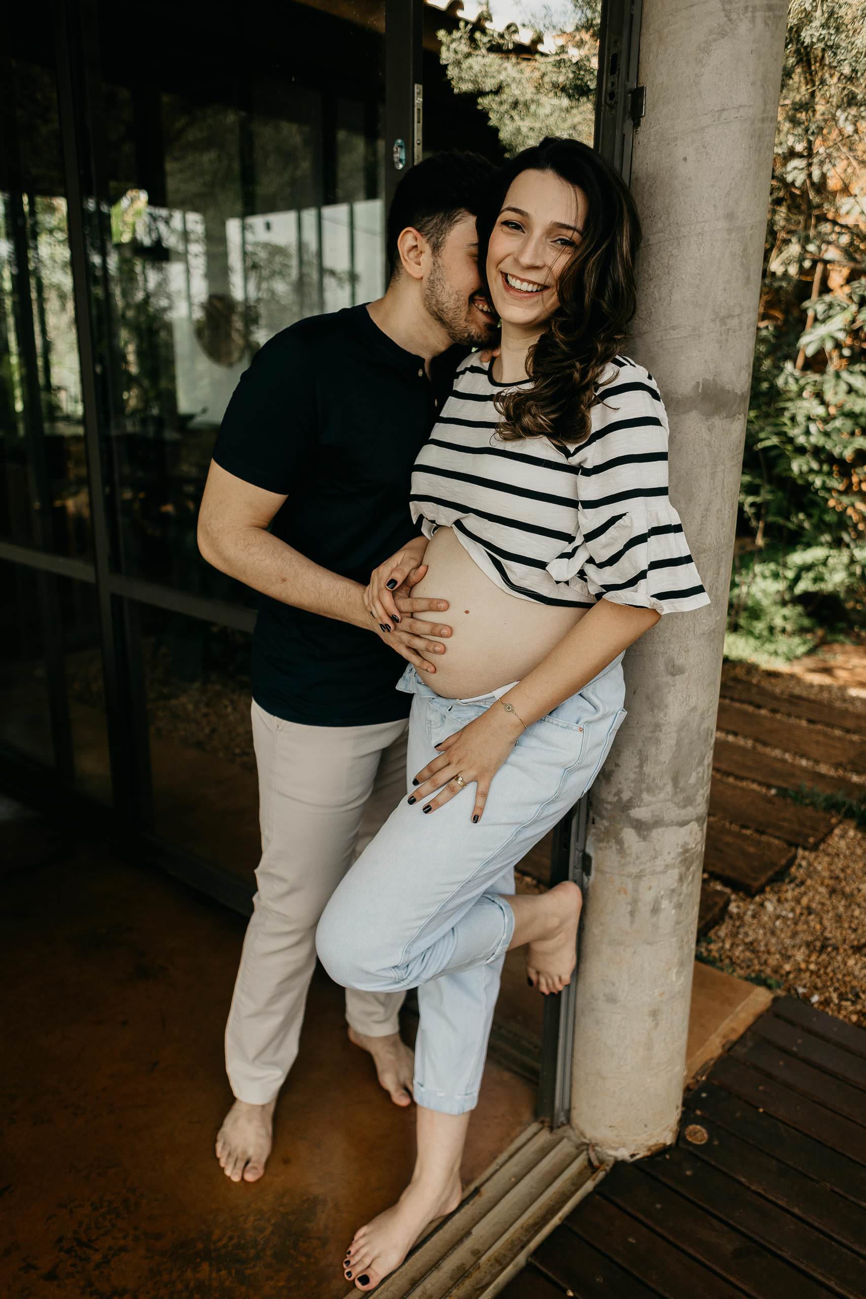 Ensaio Gestante de Laura & Bruno em Ensaio em ambiente intimista — fotografia 9